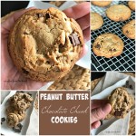 Peanut Butter Chocolate Chunk Cookies collage image