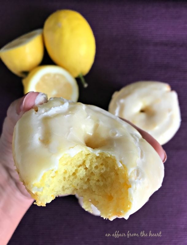 Baked Glazed Lemon Donuts