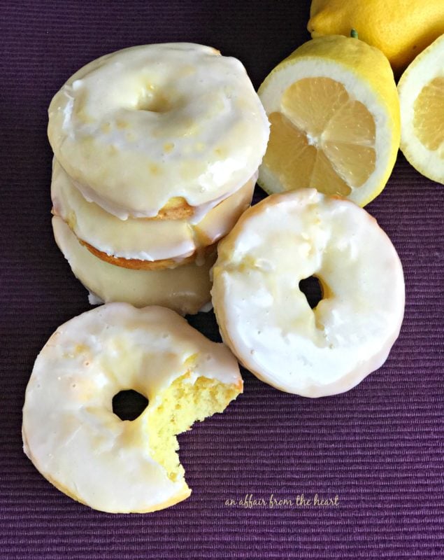 Baked Glazed Lemon Donuts