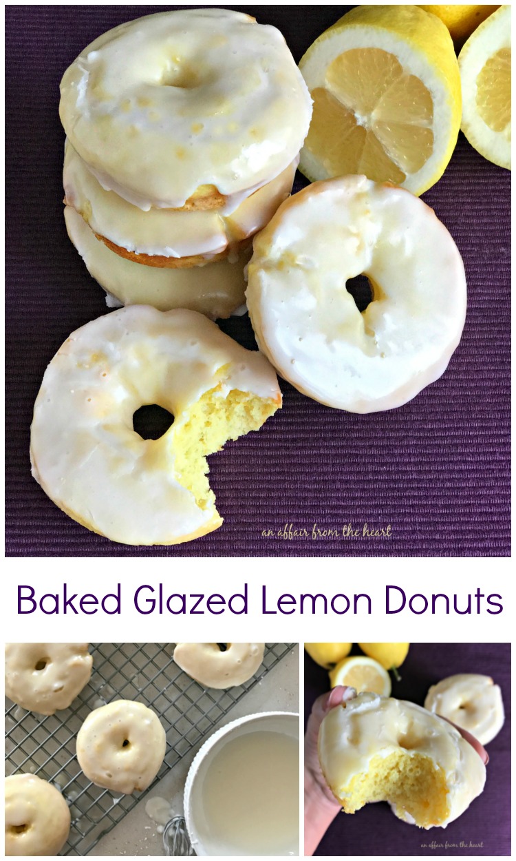 Baked Glazed Lemon Donuts - An Affair from the Heart