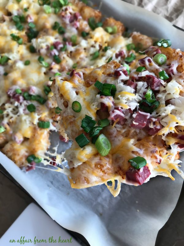 Reuben Sheet Pan Totchos (Tater Tot Nachos)