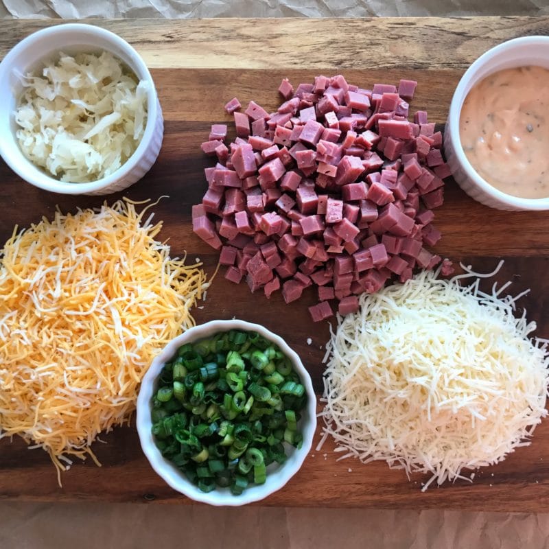 Reuben Sheet Pan Totchos (Tater Tot Nachos)