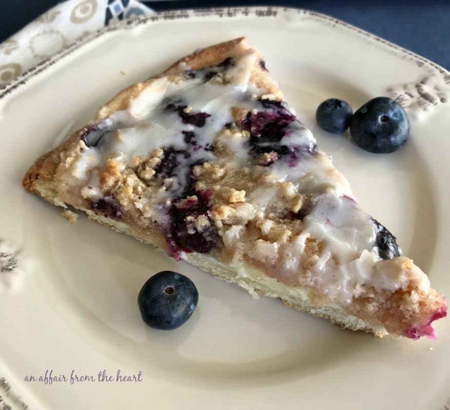 Blueberry Streusel Dessert Pizza