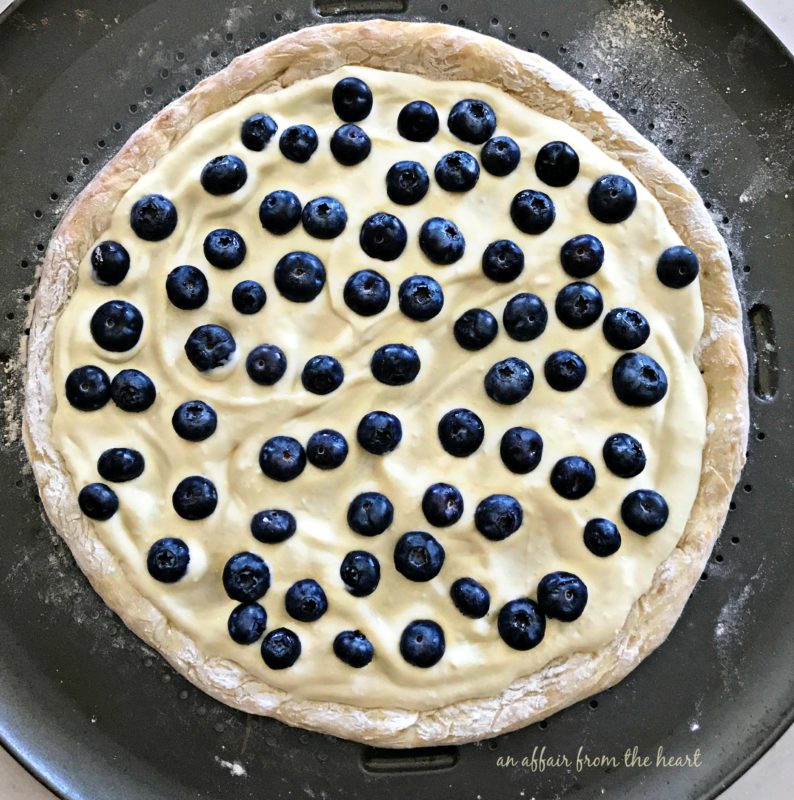 Blueberry Streusel Dessert Pizza