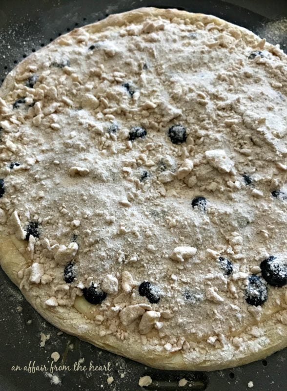 Blueberry Streusel Dessert Pizza