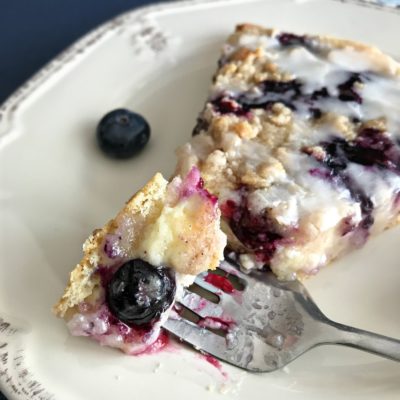 Blueberry Streusel Dessert Pizza