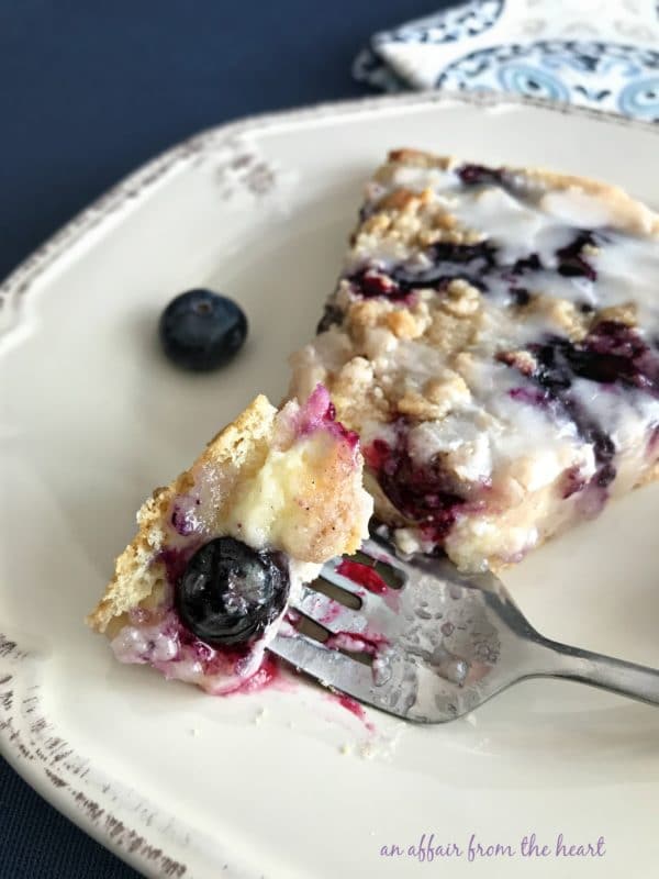 Blueberry Streusel Dessert Pizza