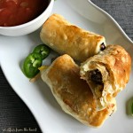 Southwestern Sausage Brunch Roll-Ups on a white plate