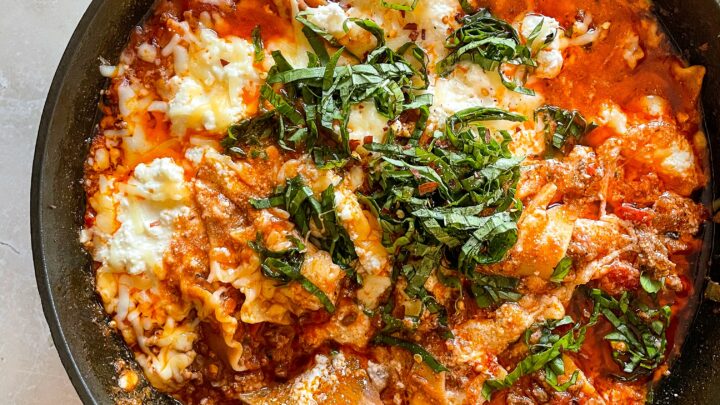 Skillet Lasagna - Cast Iron Lasagna in Just Over an Hour - Platter Talk