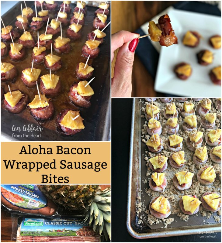 Aloha Bacon Wrapped Sausage Bites 