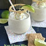 Side view of 2 Smoothies with text "Key Lime Pie Smoothie"