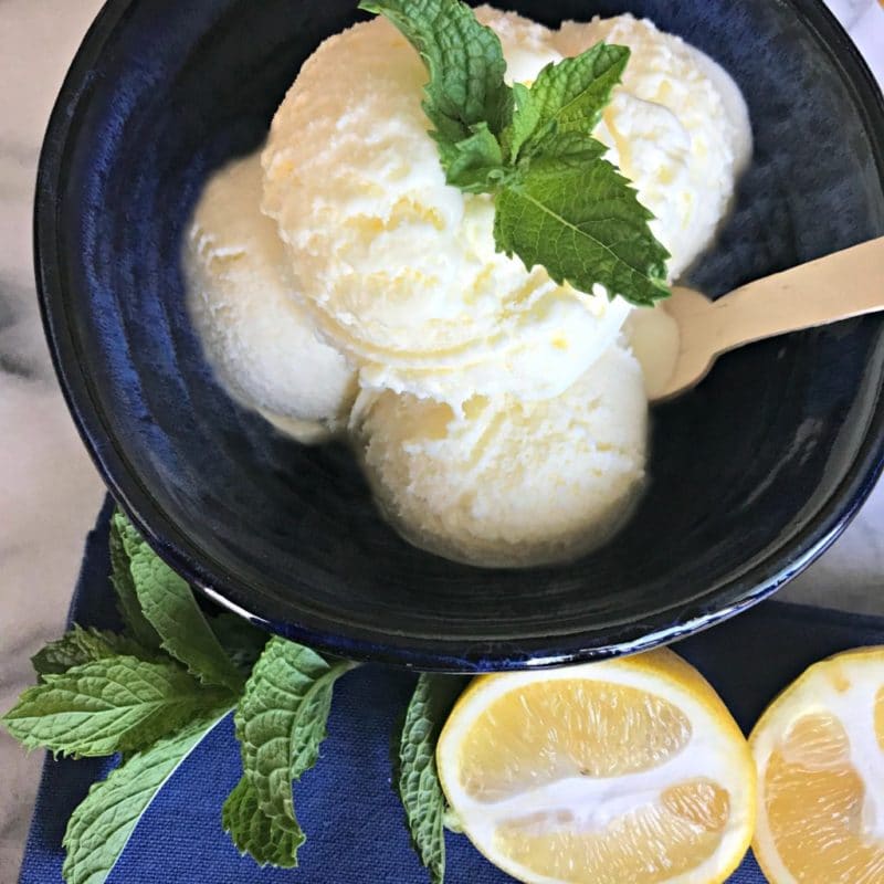 Homemade Lemon Ice Cream Recipe - On Sutton Place