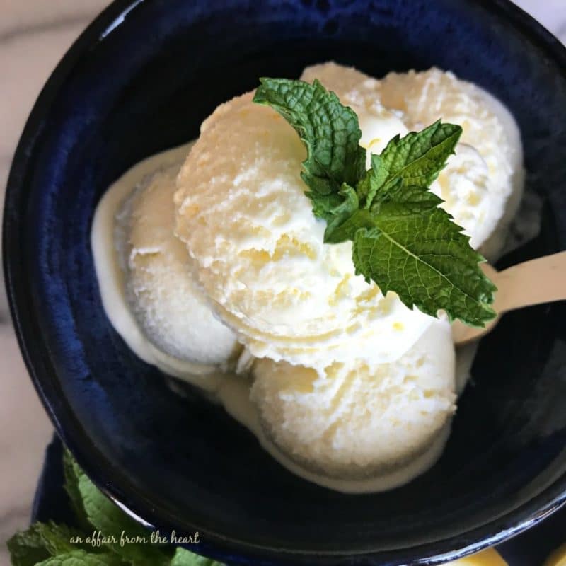 Homemade Lemon Ice Cream Recipe - On Sutton Place