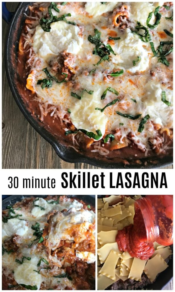 Easy One Pan Skillet Lasagna: 30 Minute Meal - The Daily Speshyl