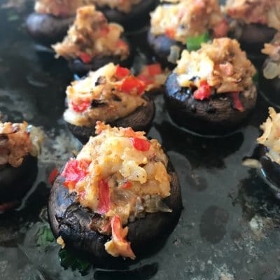 Surimi Seafood Stuffed Mushrooms