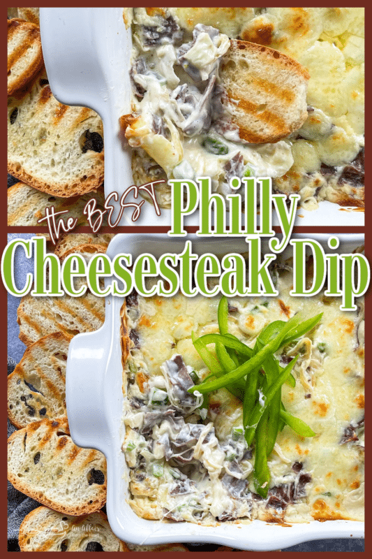 two images of philly dip 