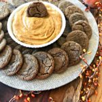 Spice Cookies with Pumpkin Dip on a serving platter