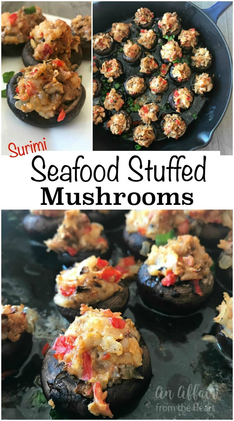 Surimi Seafood Stuffed Mushrooms - An Affair from the Heart