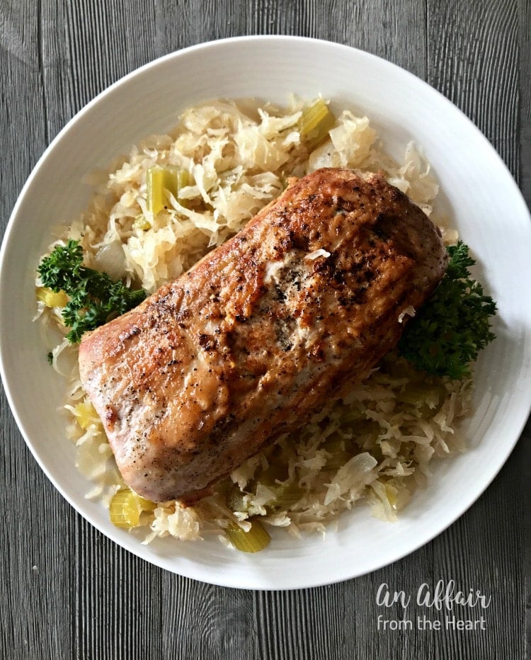 Easy Pork Roast With Sauerkraut In Oven White Forend 