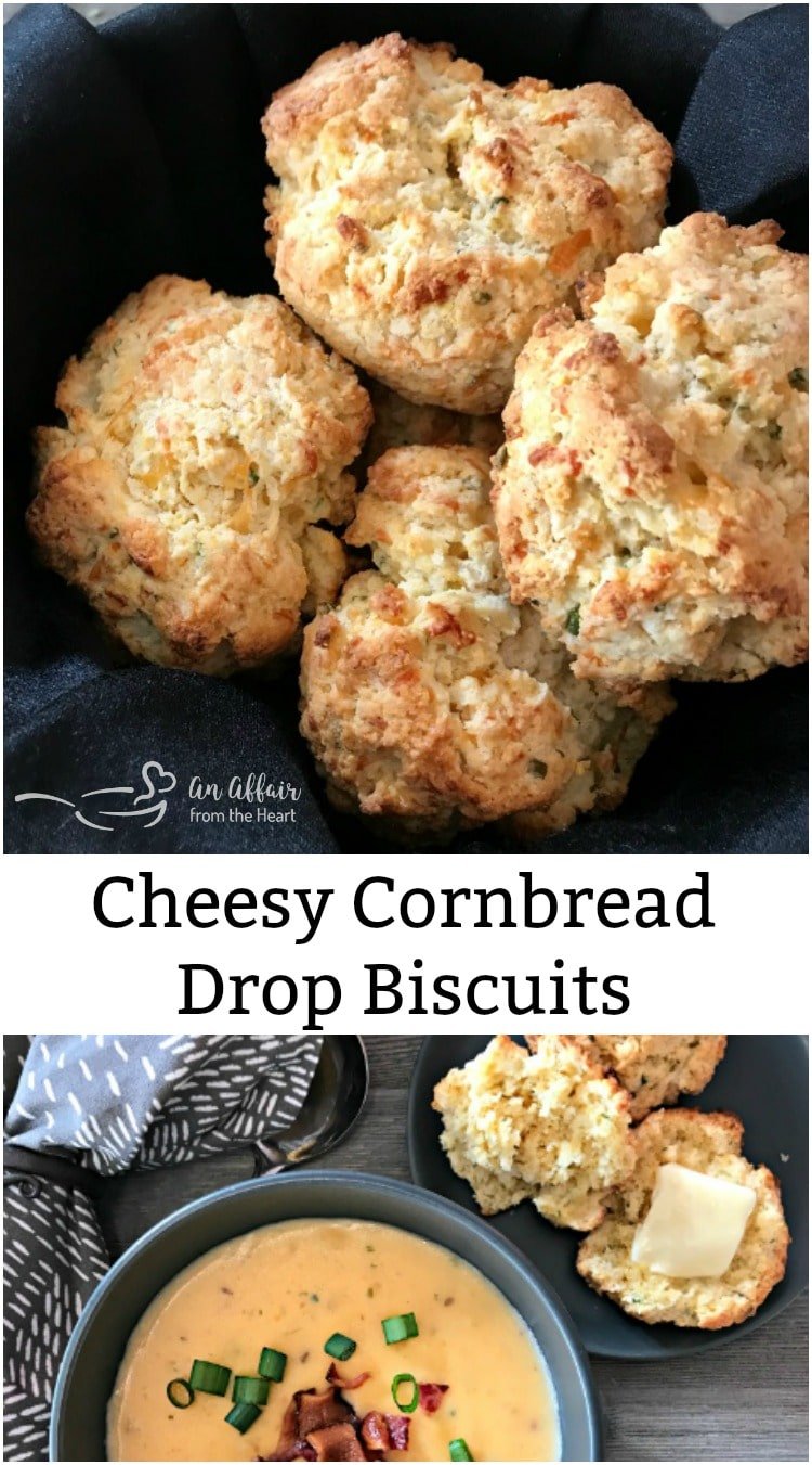 Cheesy Cornbread Drop Biscuits