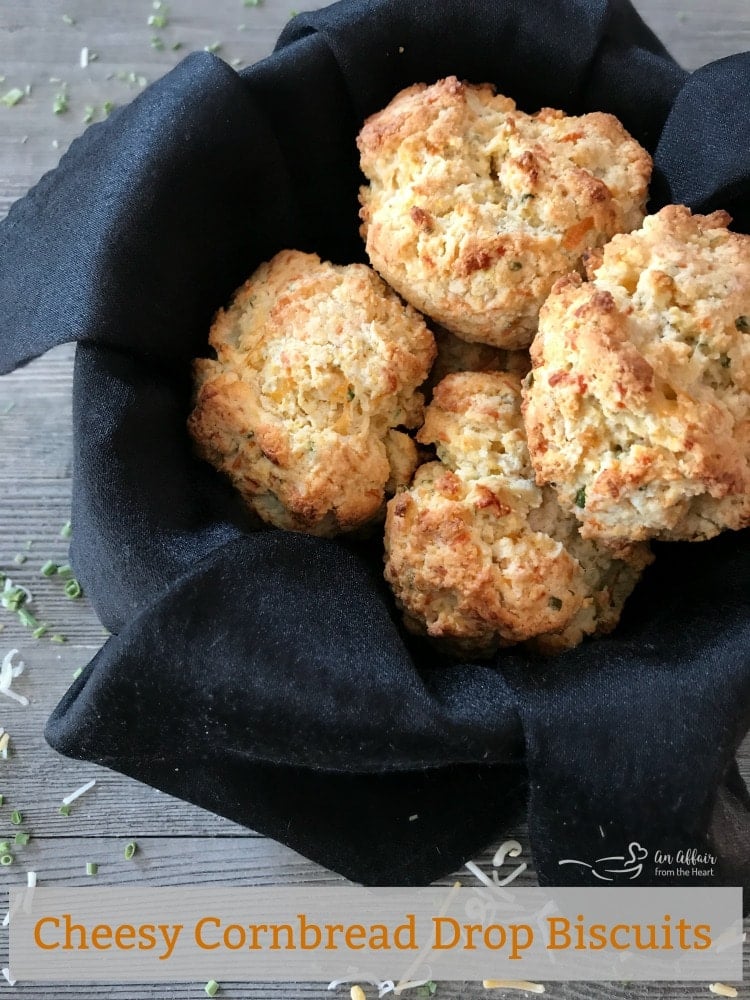 Cheesy Cornbread Drop Biscuits