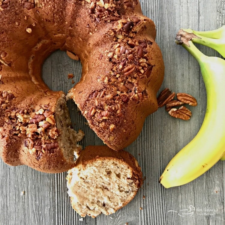 Close up of Banana Bread Coffee Cake