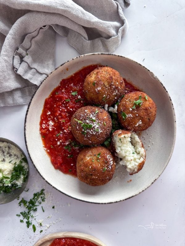 Three Cheese Arancini (Fried Risotto Balls)