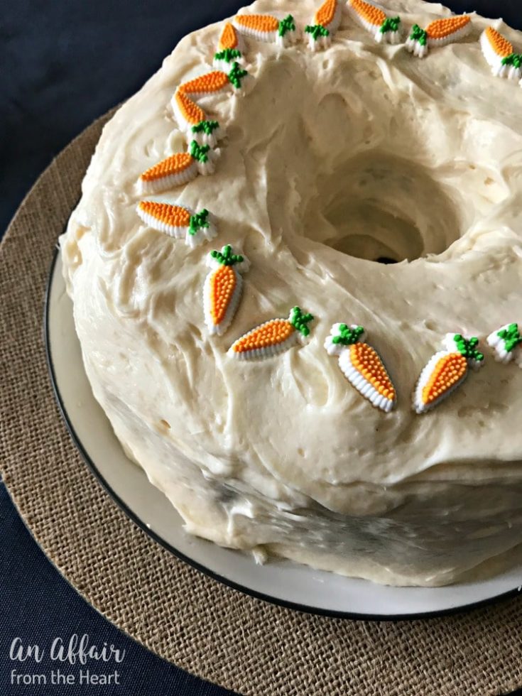 Overhead of Carrot Bundt Cake