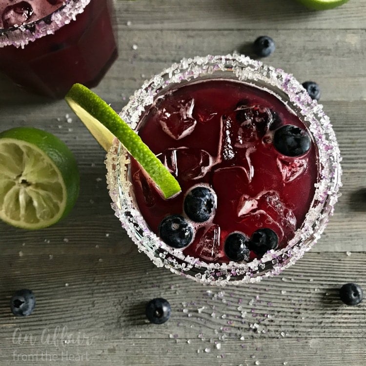 overhead close up of Blueberry Margarita