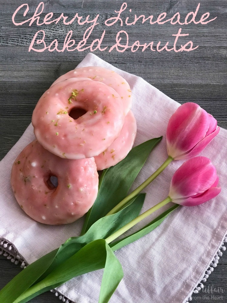 Cherry Limeade Baked Donuts