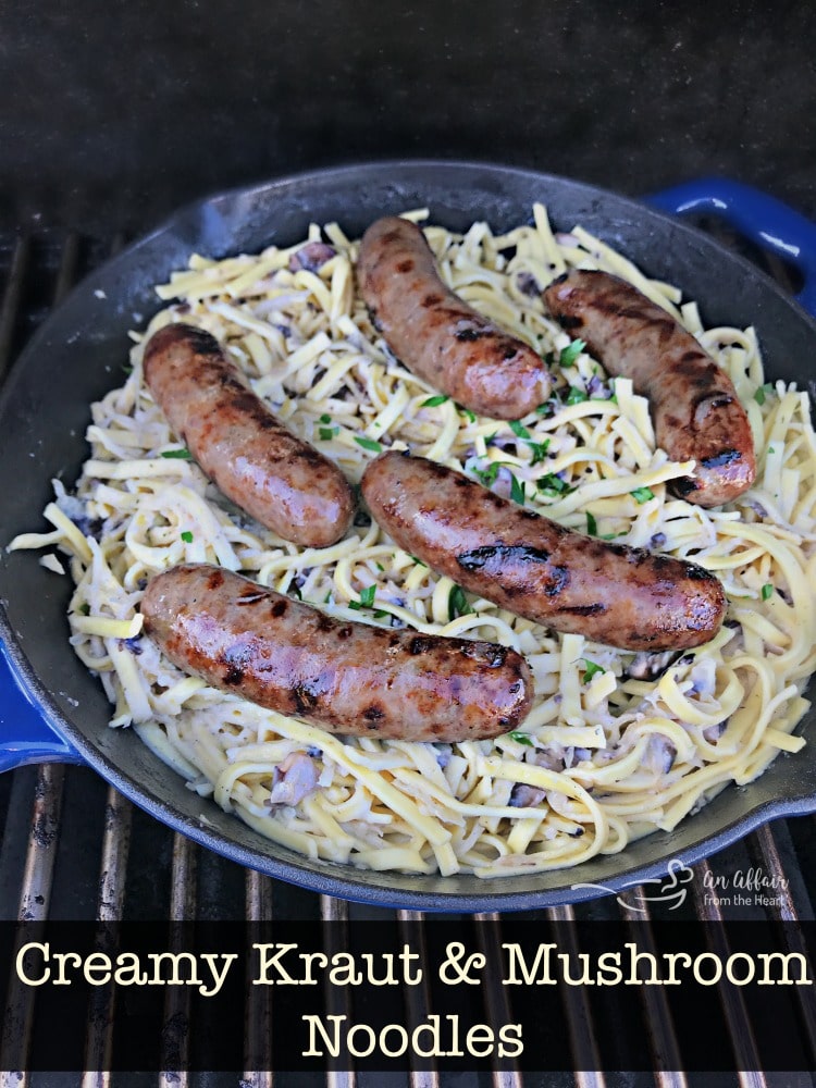 Creamy Kraut & Mushroom Noodles - An Affair from the Heart