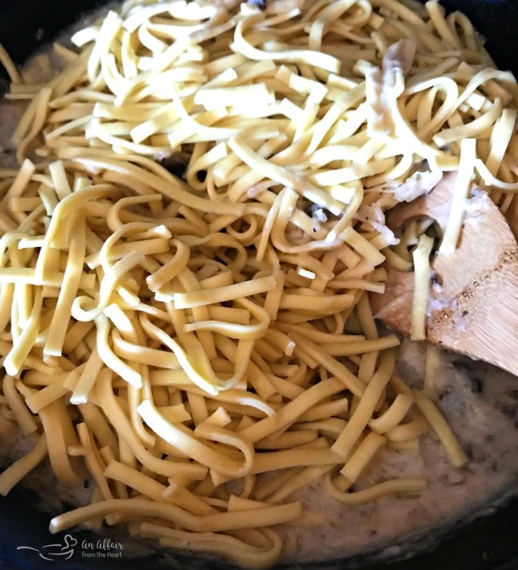 Creamy Kraut & Mushroom Noodles - An Affair from the Heart