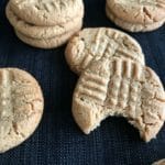 Three Ingredient Peanut Butter Cookies close up