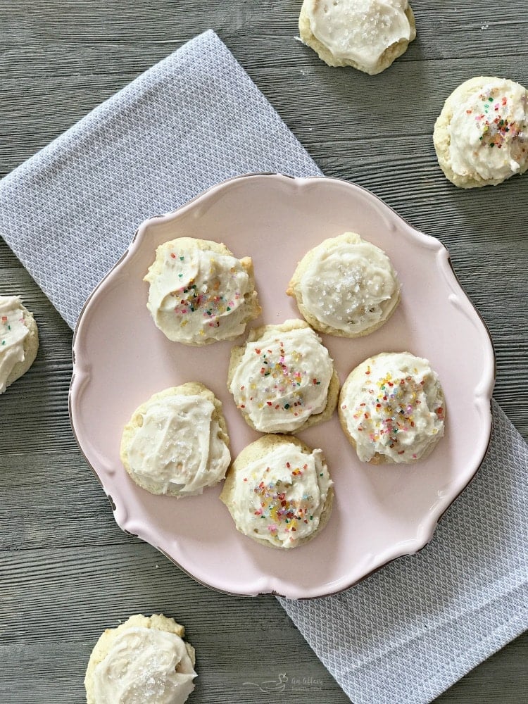 Soft and Slightly Sweet Old Fashioned Frosted Sour Cream Sugar Cookies