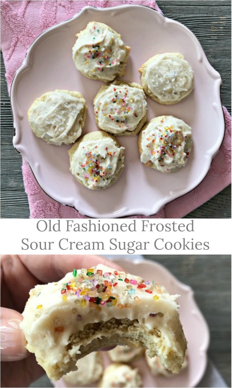 Old Fashioned Frosted Sour Cream Sugar Cookies - An Affair from the Heart