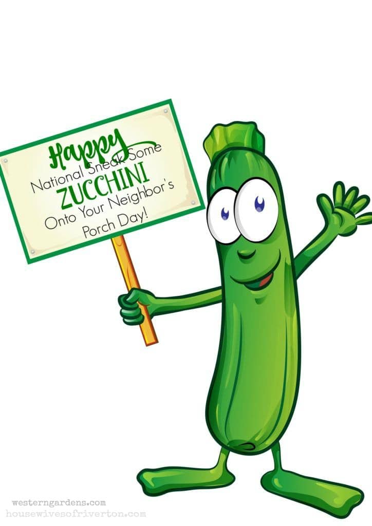 Sneak a Zucchini Onto Your Neighbor's Porch Day - Printable Tag