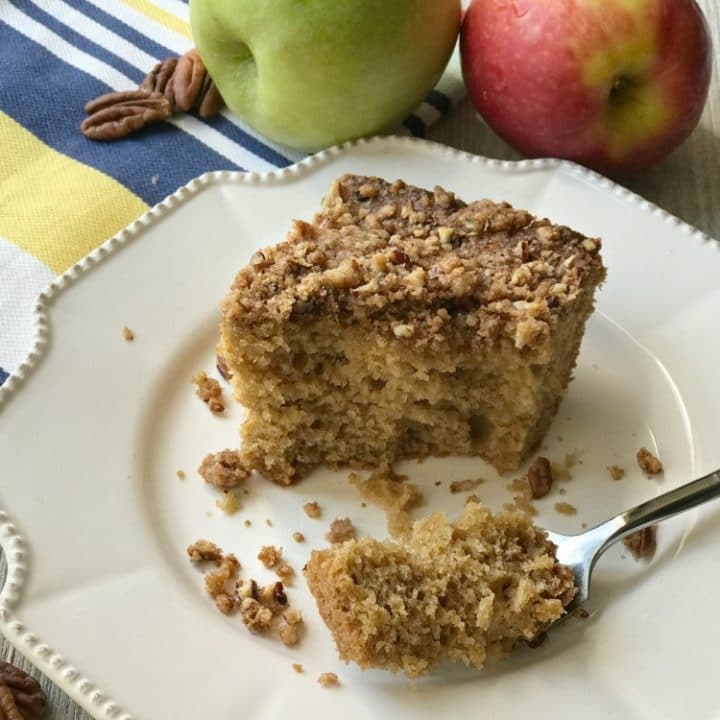 Applesauce Coffee Cake - cinnamon spiced with buttery pecan topping.