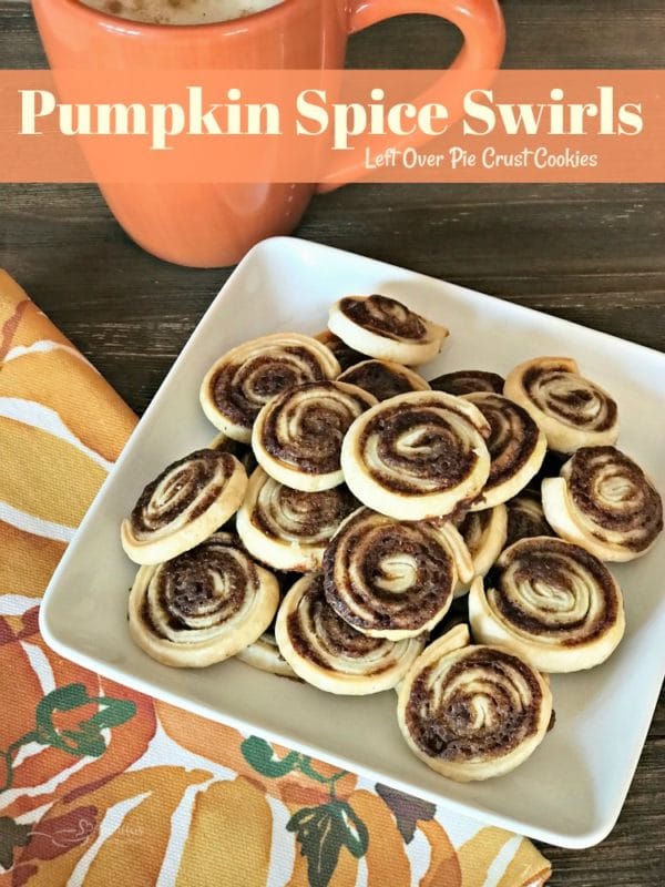 Pumpkin Spice Swirls - Left Over Pie Crust Cookies