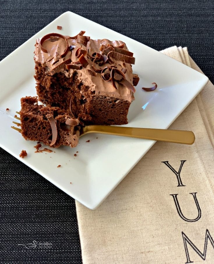 Chocolate Pudding Frosting bite on a fork