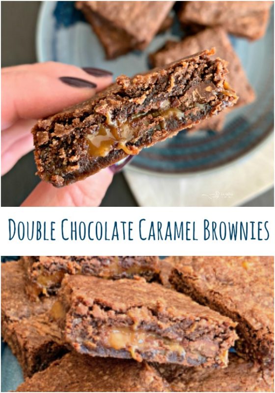 Twice the chocolate in these Double Chocolate Caramel Brownies!