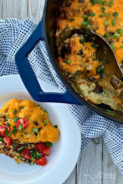 Dutch Oven Brunch Bake {Sausage Egg Casserole}