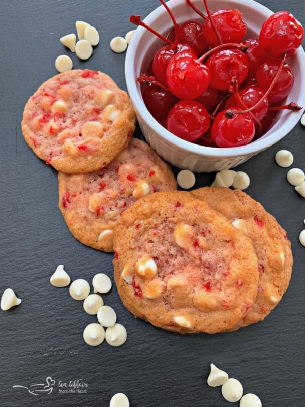 White Chocolate Cherry Cookies