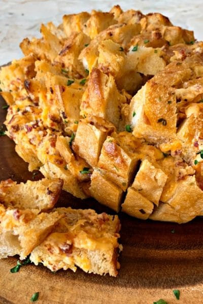 Dorothy's Cheesy Bacon Pull-Apart Bread