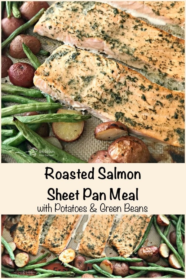 Roasted Salmon Sheet Pan Meal with Potatoes & Green Beans