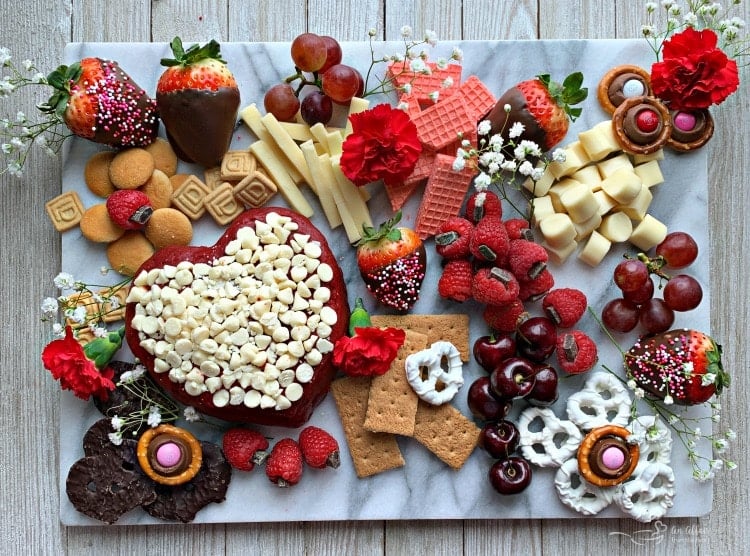 Valentine Dessert Cheese Board