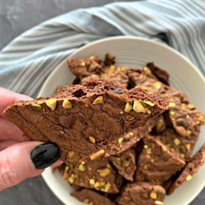 Easy Brownie Bark with Pistachios