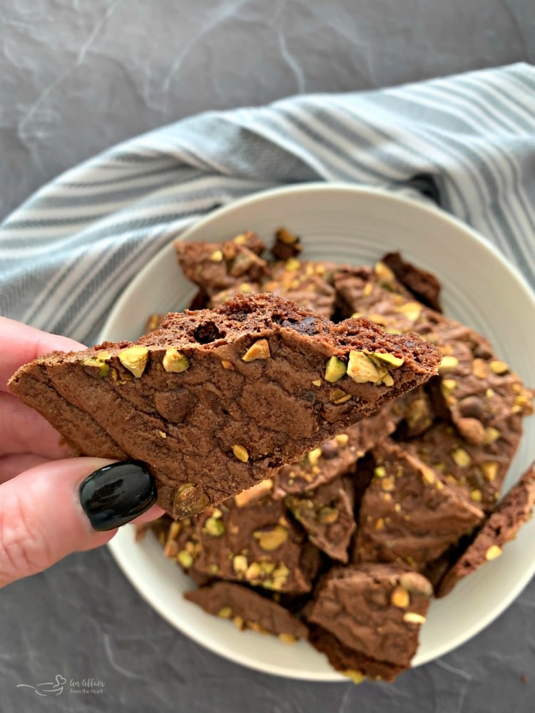 Easy Brownie Bark with Pistachios