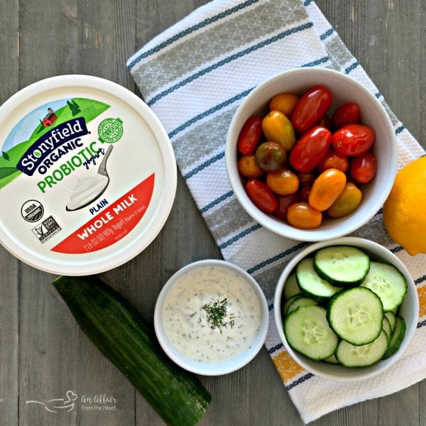 Cucumber & Tomato Salad with Yogurt Dressing
