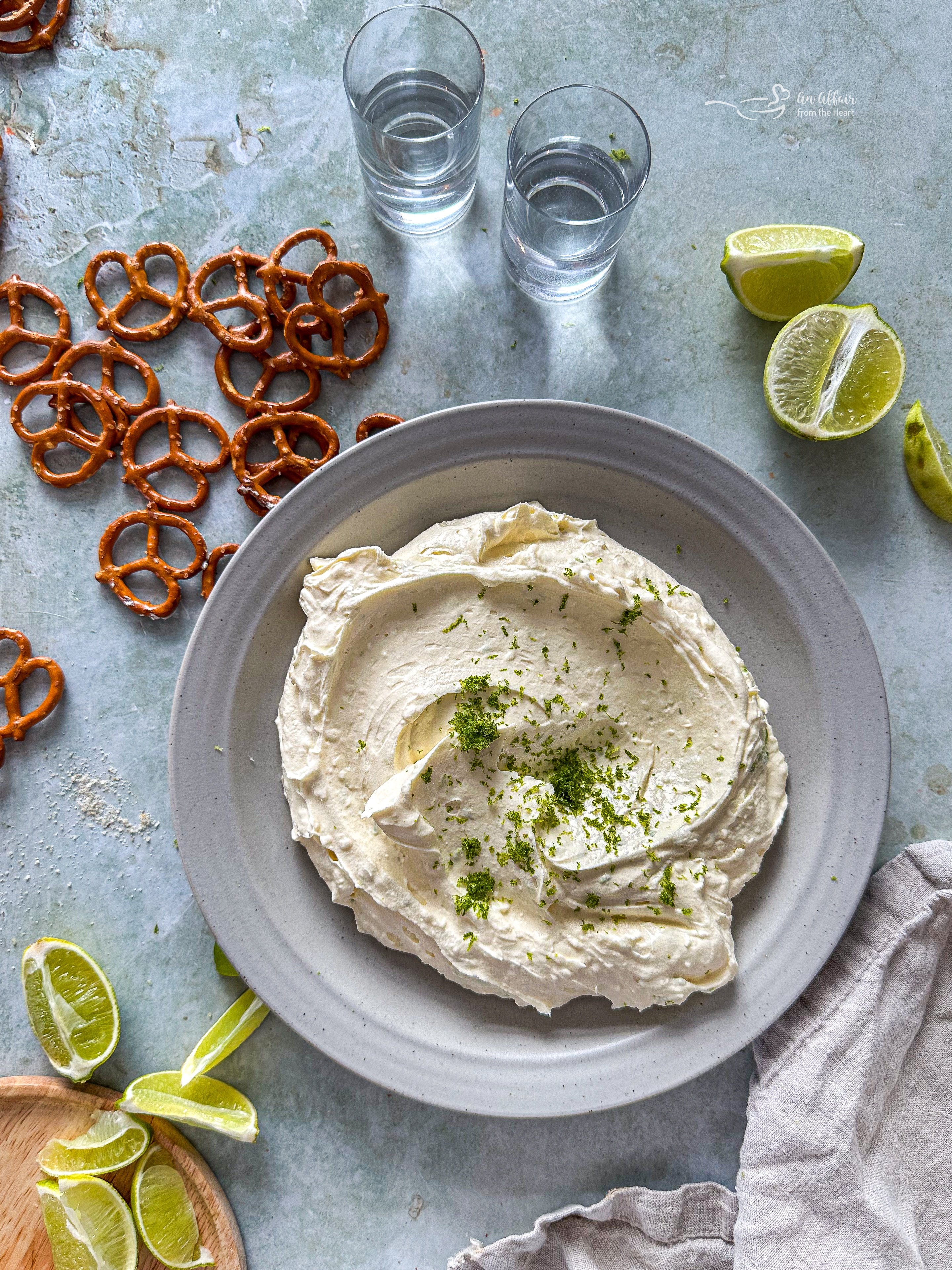 Margarita Dip with Salted Pretzels