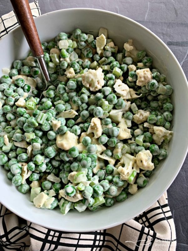 Insalata di piselli con cavolfiore